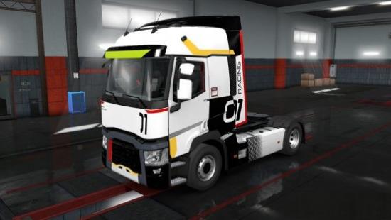 Renault T Range Mod Racing Skin Ets 2 Mods Ets2 Map Euro Truck Simulator 2 Mods Download