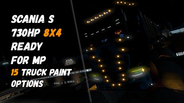 SCANIA S / 8X4 / FOR MULTIPLAYER 1.37 - ETS 2 mods