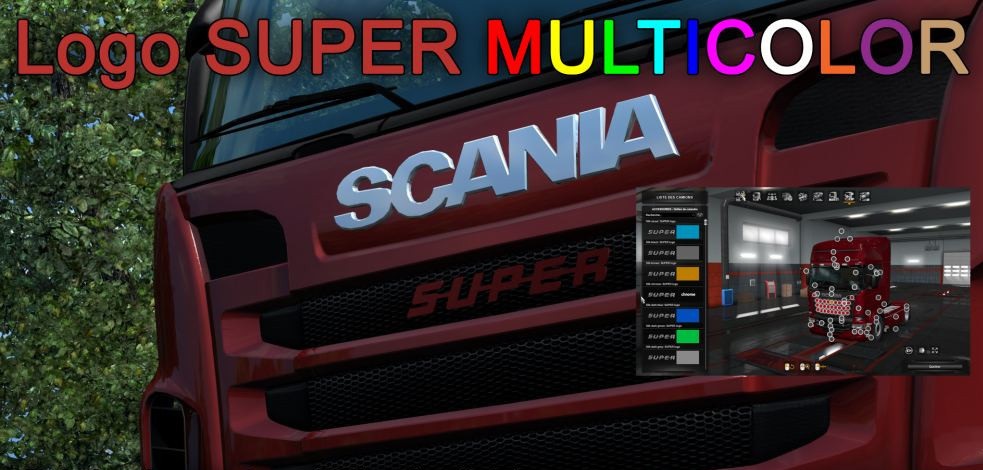 Logo SUPER Multicolor ETS 2 mods