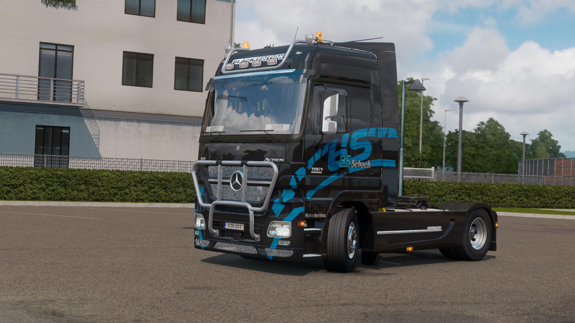 MB ACTROS MP2 BLACK EDITION BY DOTEC V1.2.1 1.39.X ETS 2 mods