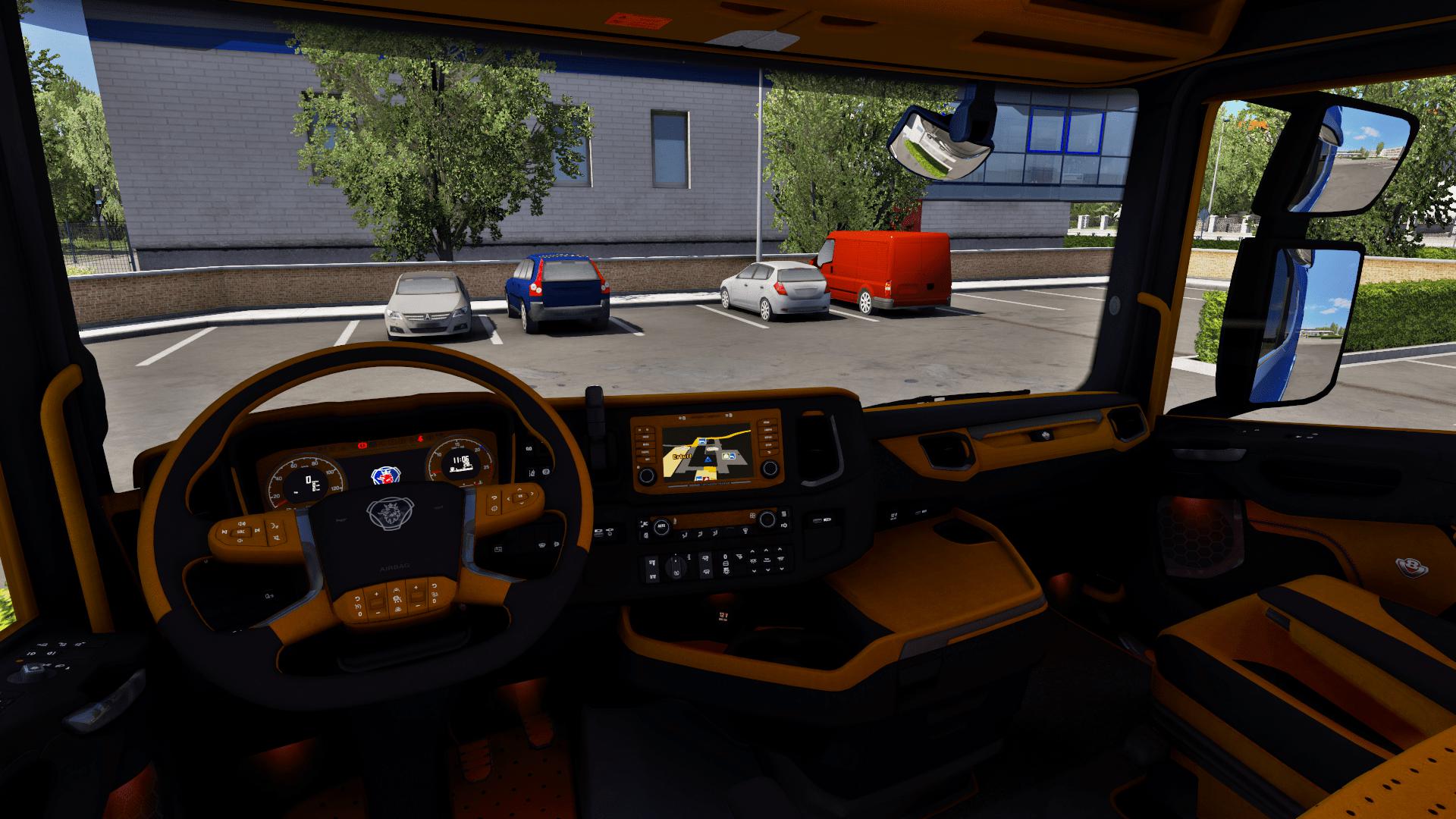 Scania.s NEXTGEN Interior етс 2. ETS 2 Scania NEXTGEN Interior. Interior Scania next Gen. Scania next Gen r&s Black-Yellow Interior with dashboard 1.1.