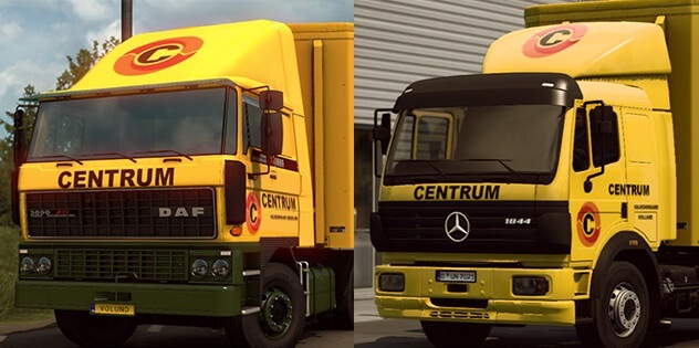 DAF f241 Skins. Scania Lion 164l v8 Special MEGAMOD & Trailer v1.49.