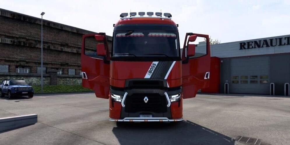 New Renault Truck Door Animation Mod Ets2 1 40 Ets 2 Mods Ets2 Map Euro Truck Simulator 2 Mods Download