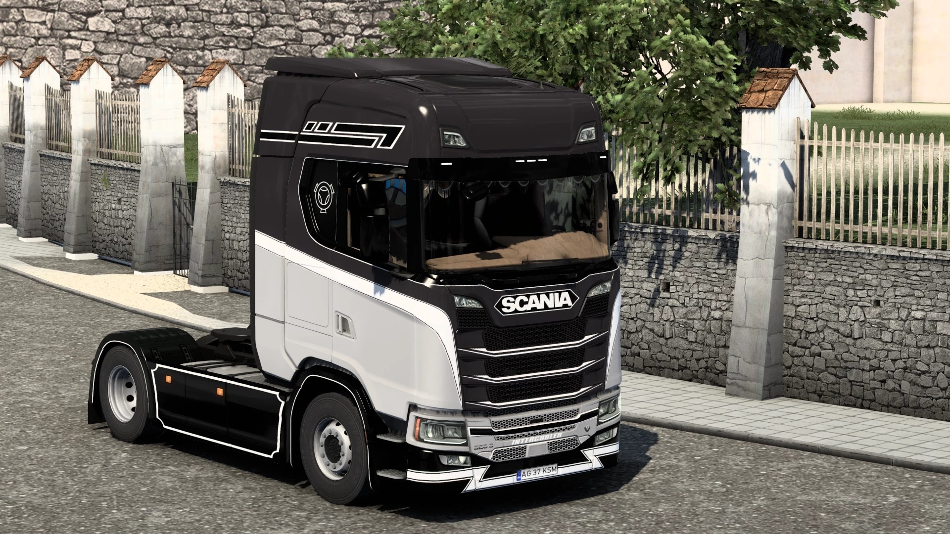 SCANIA S SKIN BLACK WHITE 1.40 - ETS 2 mods, Ets2 map, Euro truck ...