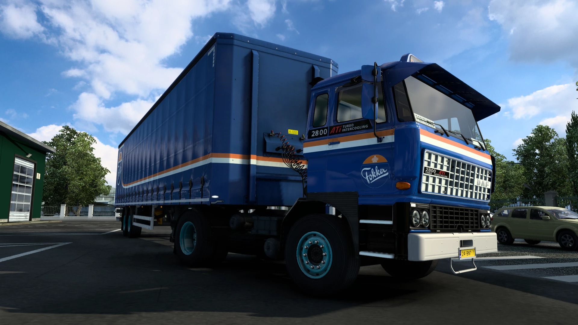 DAF 2800 TRAILER VAN FOKKER SCHIPHOL AIRPORT 1 41 ETS 2 Mods Ets2