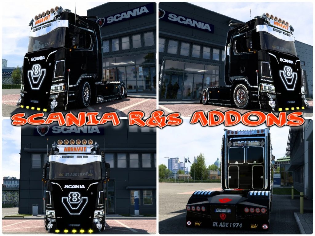 Scania R S Addons V58 141 And 142 Ets 2 Mods Ets2 Map Euro Truck Simulator 2 Mods Download