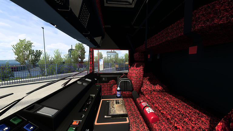 Volvo F10 F12 Red Plush Interior Exterior 1 44 Ets 2 Mods Ets2 Map