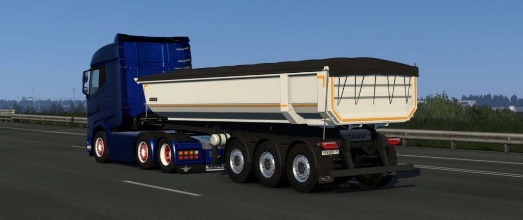 Dumper Trailer Metalesp 21m³ V05 Ets2 144 Ets 2 Mods Ets2 Map Euro Truck Simulator 2 Mods 