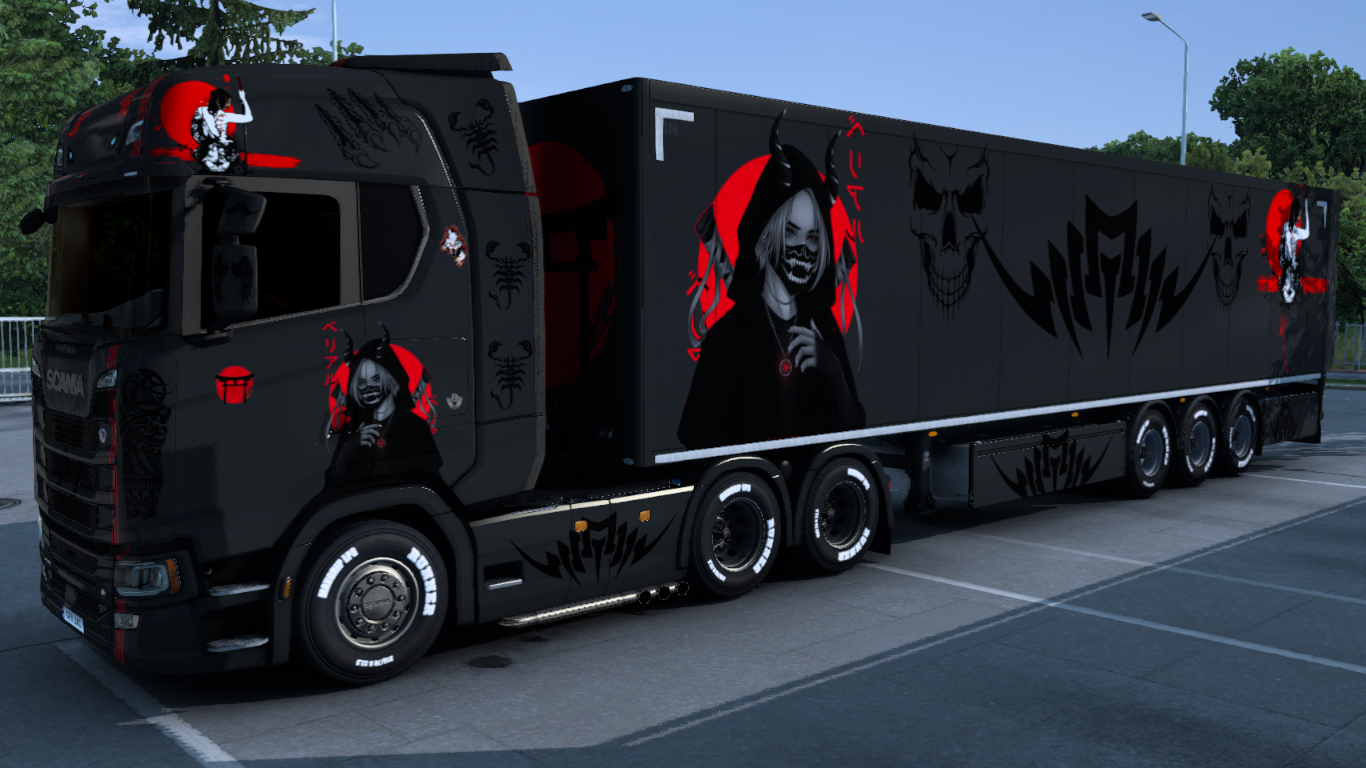 Shadow Anime Samurai Skin Ets 2 Mods Ets2 Map Euro Truck Simulator 2 Mods Download