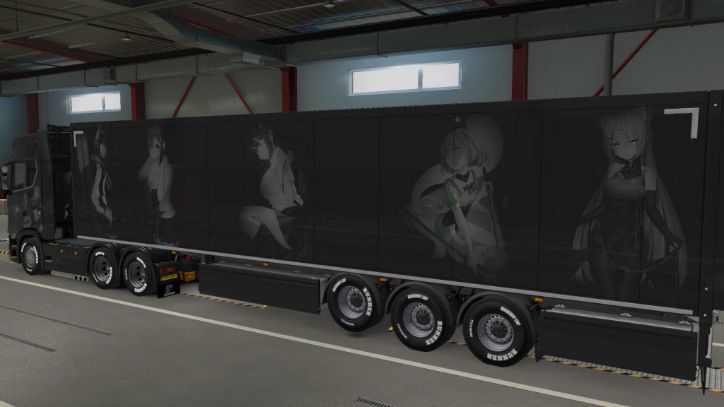 Black And White Anime Skin Ets 2 Mods Ets2 Map Euro Truck Simulator 2 Mods Download