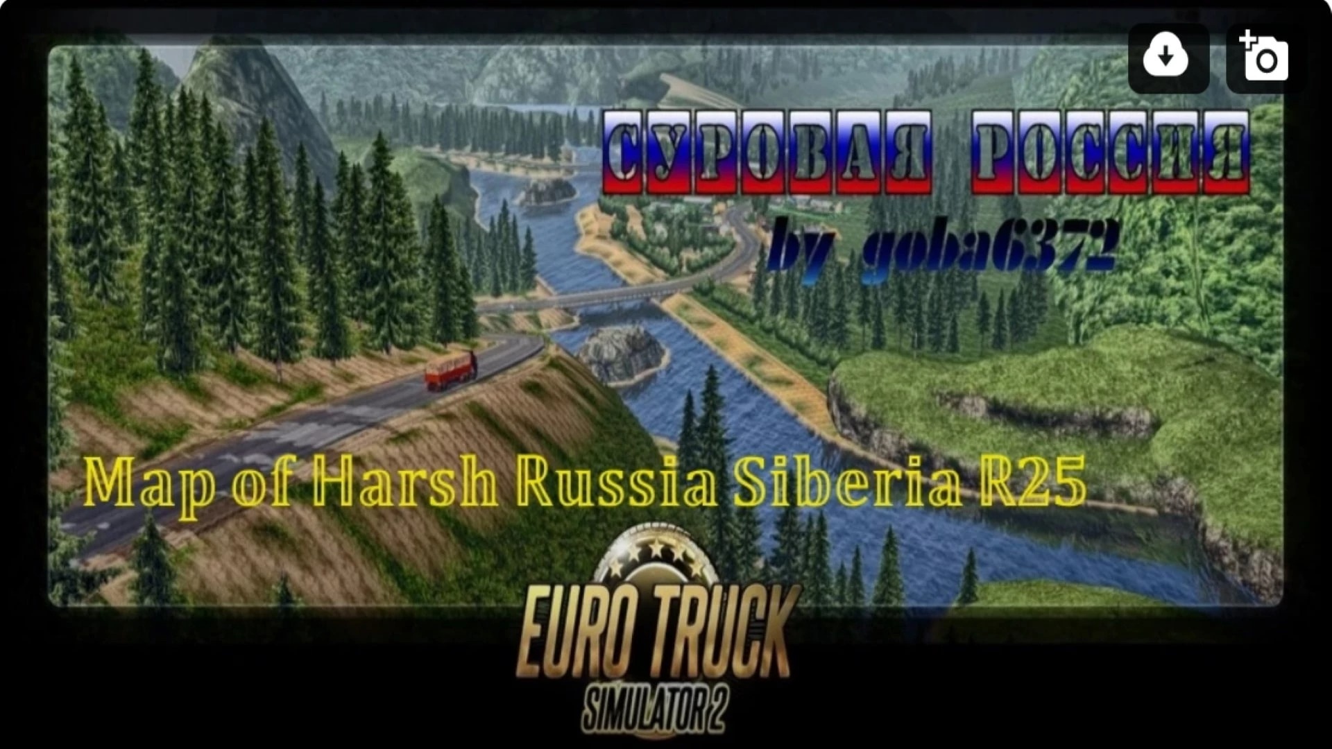 MAP HARSH RUSSIA SIBERIA R25 ENGLISH CITY NAMES 1 45 ETS 2 Mods Ets2   Cover Map Harsh Russia Siberia R 