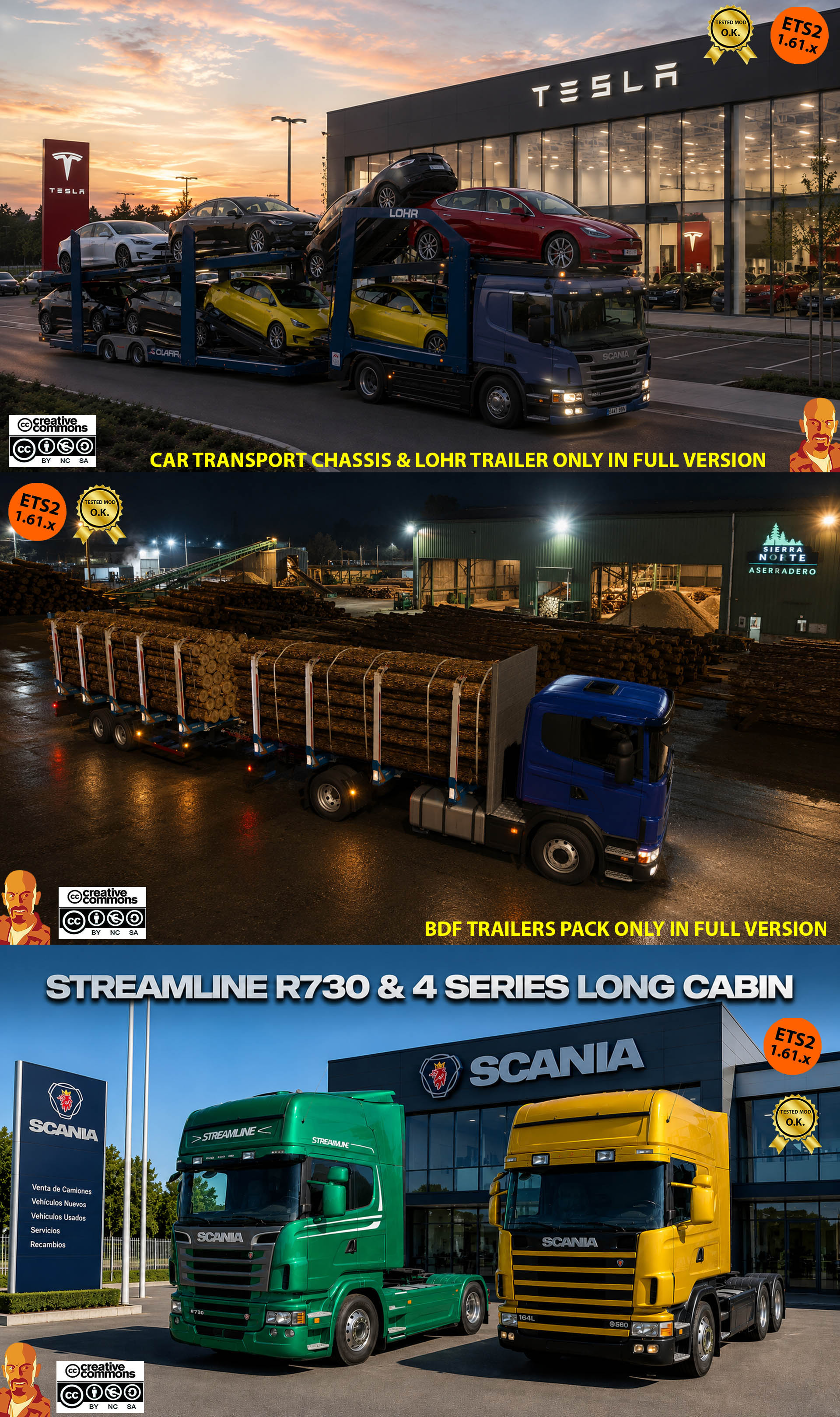 SCANIA MEGAMOD v8.0 ETS2 1.60-1.61.x WITH CONTAINERS CARGO thumbnail 3